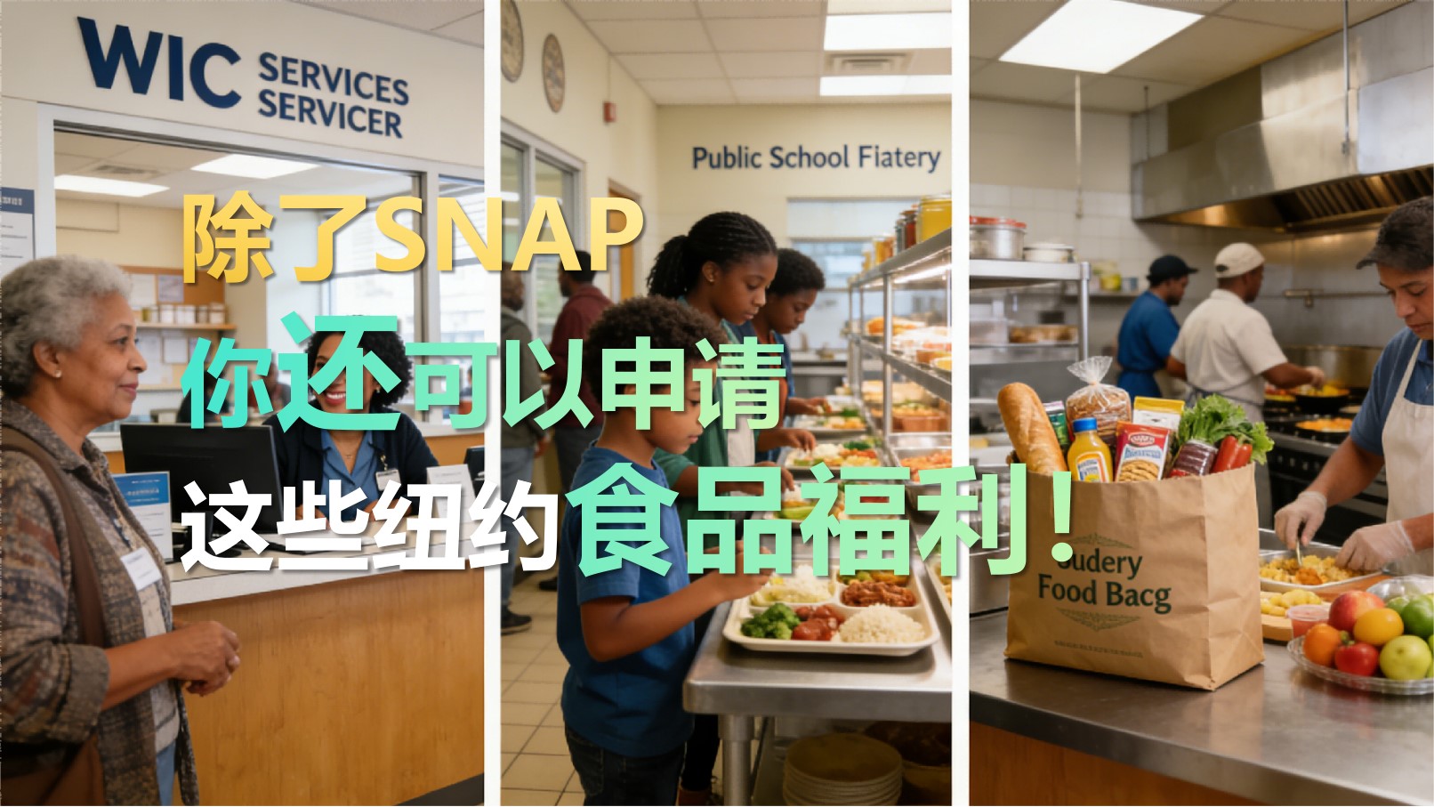 NYC移民指南|除了SNAP食品券，你还可以申请这些！