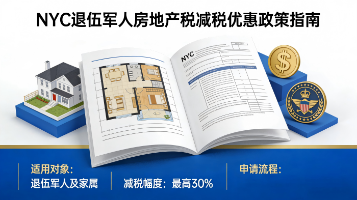 NYC政策63>NYC退伍军人房地产税减税优惠政策指南